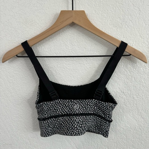 Lululemon Both Ways Medium Support Sports Bra Scatter Star Arctic Grey Black 2 - Picture 10 of 12